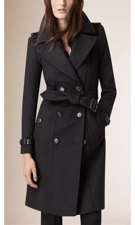 schwarzer trenchcoat damen burberry